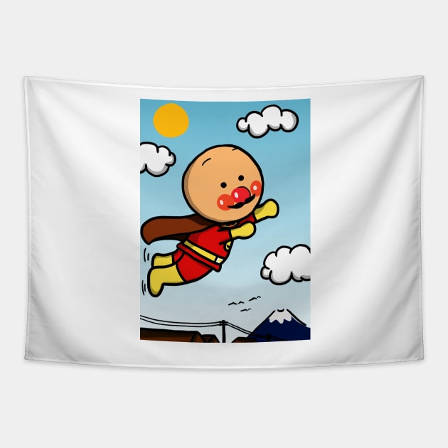 Fly Anpanman Tapestry by owhalesumi