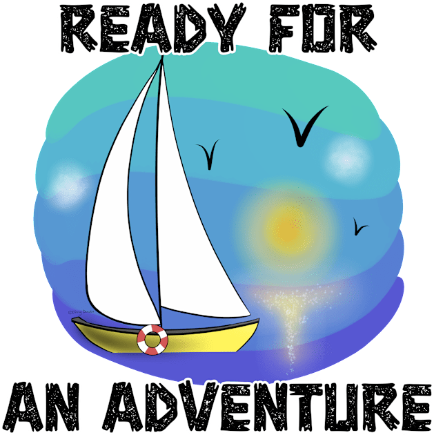Ready For An Adventure Kids T-Shirt by DitzyDonutsDesigns