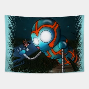 Robot and Butterfly Tapestry