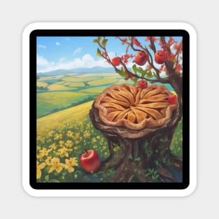 Apple Pie Vintage Slice Sweet Kawaii Picture Magnet