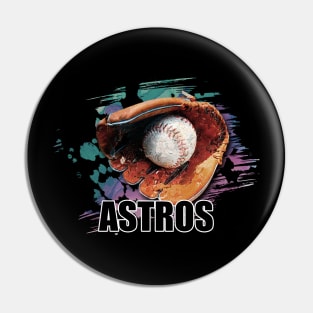 Retro Proud Team Name Astros Classic Style Baseball Pin