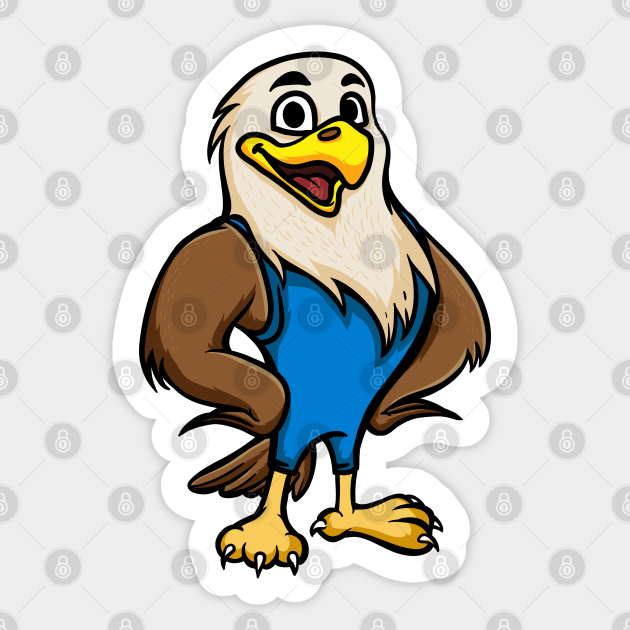 Cute Anthropomorphic Human-like Cartoon Character Bald Eagle in Clothes - Cute Cartoon Bald Eagle - Sticker | TeePublic Cute Anthropomorphic Human-like Cartoon Character Bald Eagle in Clothes - Cute Cartoon Bald Eagle - Sticker | TeePublic