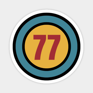 The Number 77 - seventy seven - seventy seventh - 77th Magnet