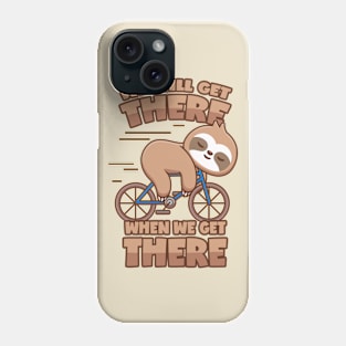 Sloth on bike Phone Case