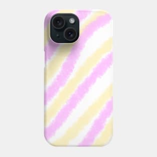 Yellow pink watercolor lines art Phone Case