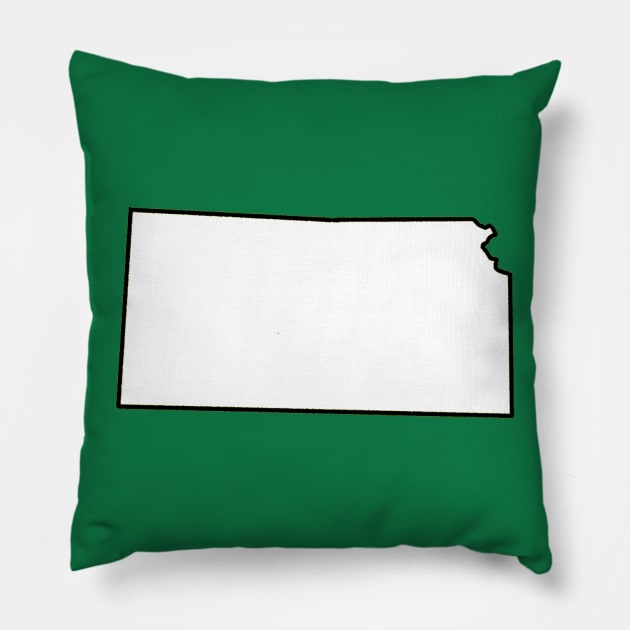 Kansas - blank outline Pillow by loudestkitten