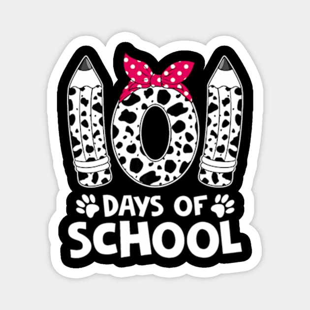 Happy 101 Days Of School Funny Student Teacher Kids Magnet by Cristian Torres