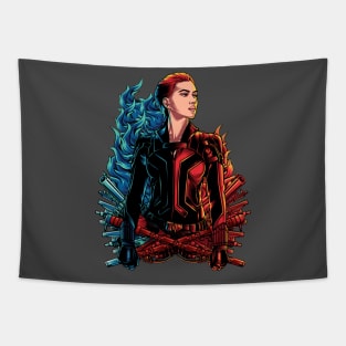 ScarJo Superhero Design Tapestry