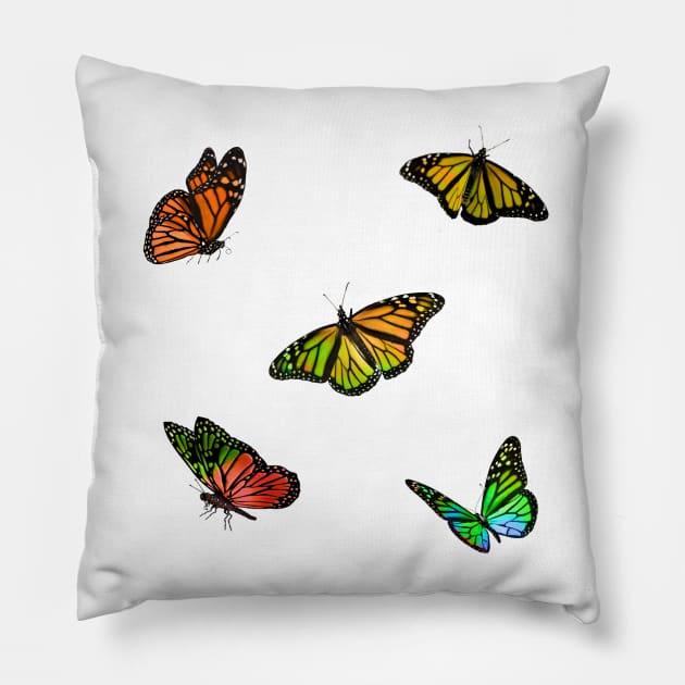 Autumn Butterflies Sticker Pack Pillow by casserolestan