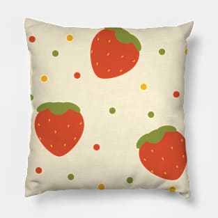 Strawberries and dots Pillow