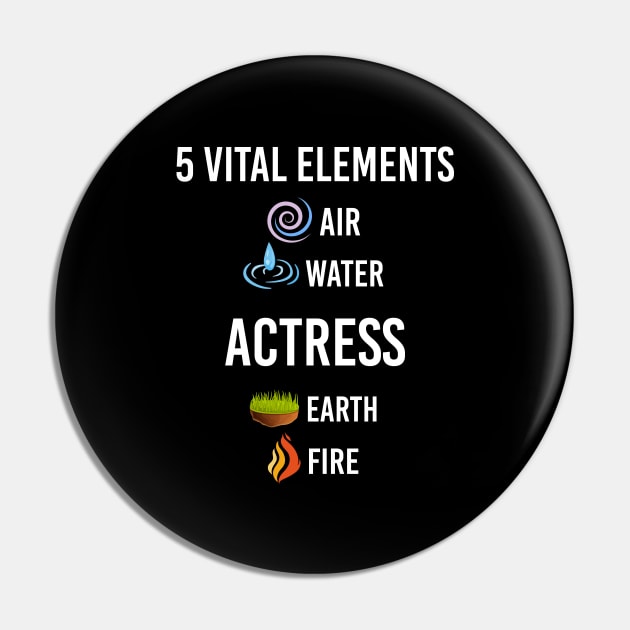 5 Elements Actress Pin by blakelan128