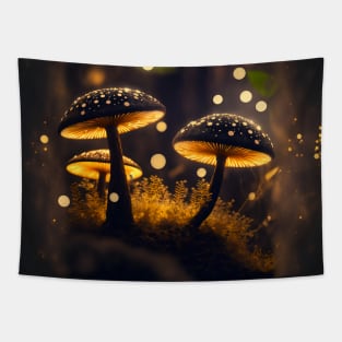 Glowing mushrooms Tapestry