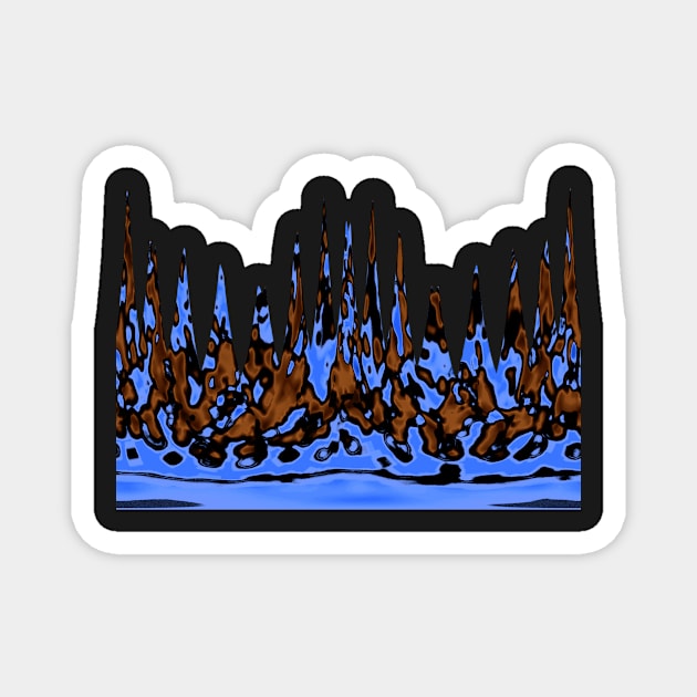 Burning Mountains Landscape Pattern Magnet by SpieklyArt