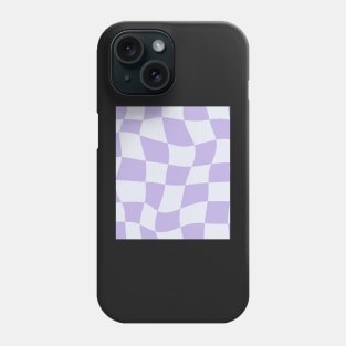 Lilac Swirl Checkered Pattern Y2K Danish Pastel Pattern Phone Case