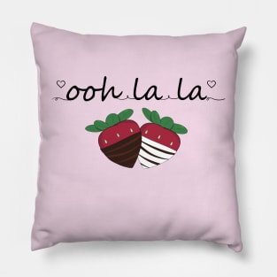 Ooh la la! Chocolate Covered Strawberries Pillow