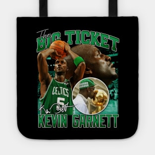 Kevin Garnett The Big Ticket Basketball Signature Vintage Retro 80s 90s Bootleg Rap Style Tote