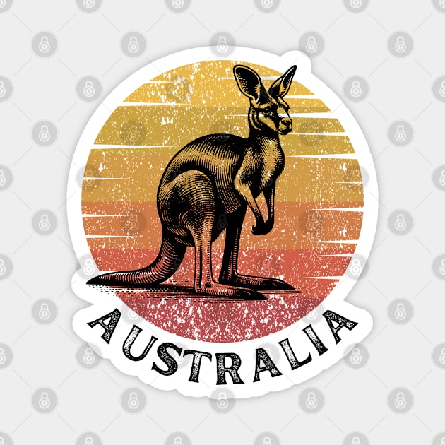 Australia Kangaroo Magnet by Timeless Chaos