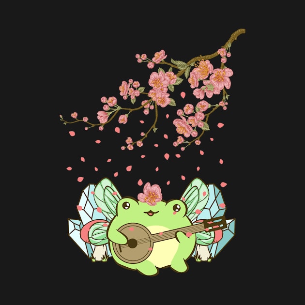 Fairycore Aesthetic Fairy Frog Cherry Blossom by Alex21