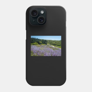 Lupine flowers on a hillside Phone Case