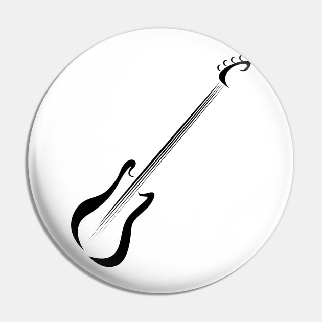 Bass Guitar Pin by SamKlein