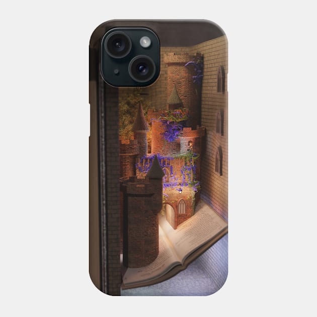 Book diorama - magical castle Phone Case by vixfx