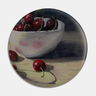 'Cherries in White Bowl' Pin