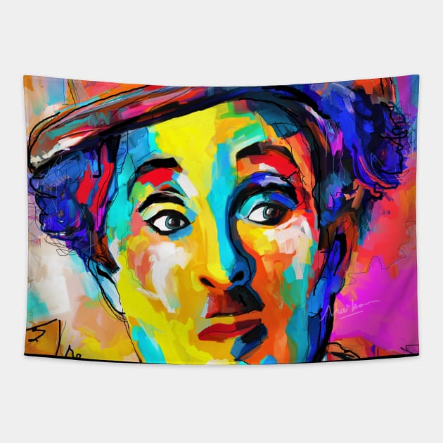 charlie chaplin Tapestry by mailsoncello