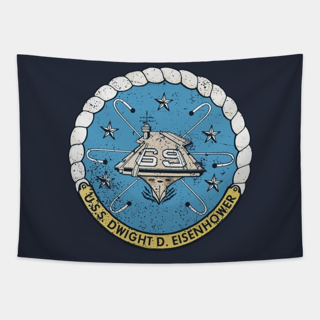 USS Dwight D. Eisenhower (CVN-69) Tapestry by Distant War