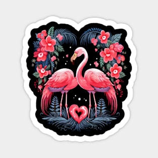 Flamingo Couple Valentine Magnet