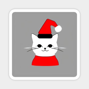 Santa Cat Magnet