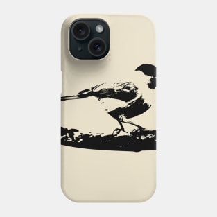 Monochrome cute bird Phone Case