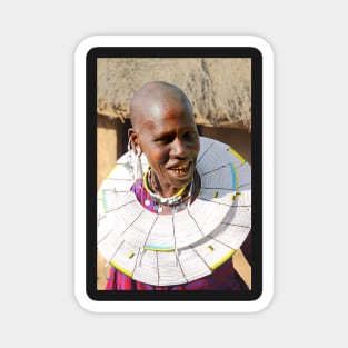 Happy Maasai (or Masai) Woman, East Africa Magnet