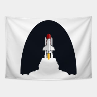 Space Launch V2 (Transparent Smoke) Tapestry