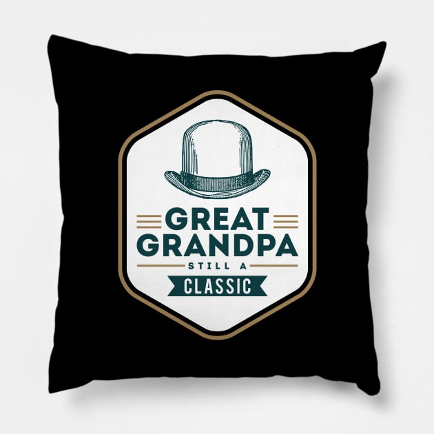 Great Grandpa Still a Classic Pillow by GuiltlessGoods