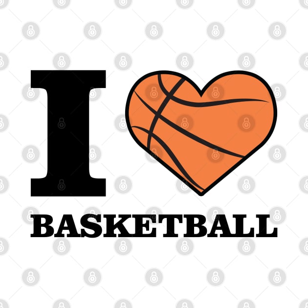 I Love Basketball by DesignWood-Sport