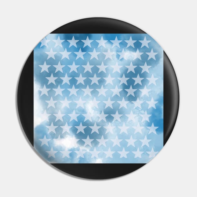 Blue and white  star Pin by LFariaDesign