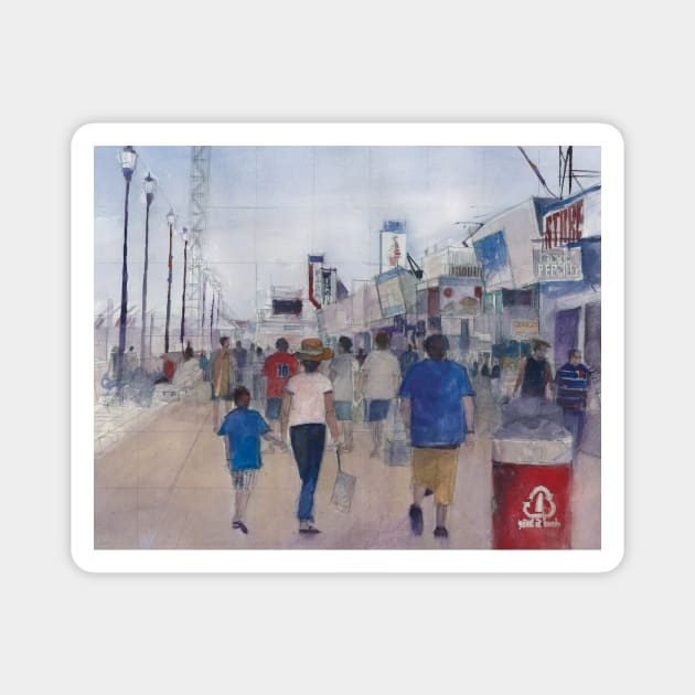 Jersey Shore, Seaside Heights - Come walk with me Magnet by dfrdesign