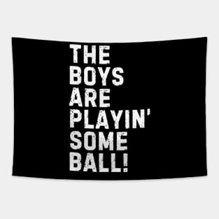 The Boys Are Playing Some Ball Distressed Vintage Tapestry