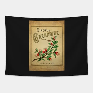 Retro poster - pub - vintage - Grenadine syrup - Fruit - Tapestry