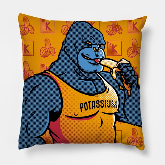 Eat Potassium Gorilla Workout Getting Big Pillow by raffaus