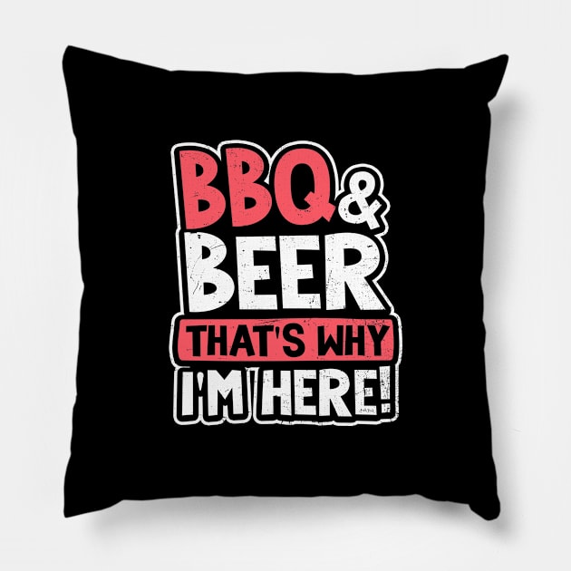 4th Of July 2020 Shirt | BBQ And Beer Gift Pillow by Gawkclothing