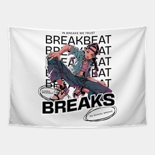 BREAKBEAT  - Breaks Girl (Black) Tapestry