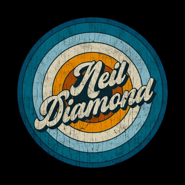 Neil Diamond - Retro Circle Vintage by Skeletownn