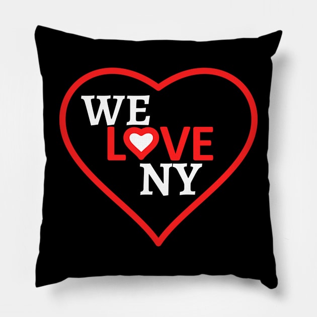 We Love NY Pillow by Casual Wear Co.