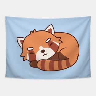 Cute Sleeping Red Panda Tapestry