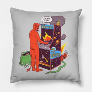 Satan Controlling the Universe Pillow