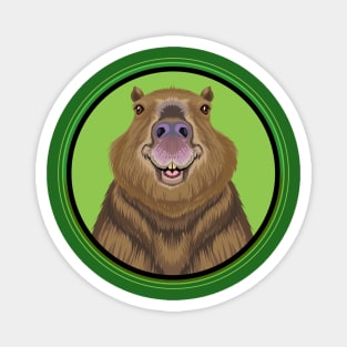 Capybara Circle Magnet