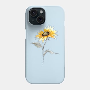 abstract sunflower Phone Case