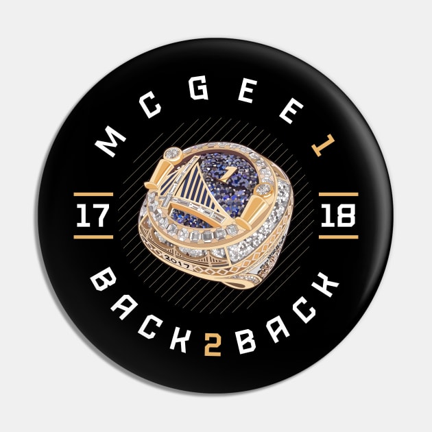 JaVale McGee 1 Back 2 Back Championship Ring 2017-18 Pin by teeleoshirts