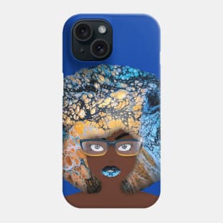 Galaxy Girl Blue & Gold Phone Case